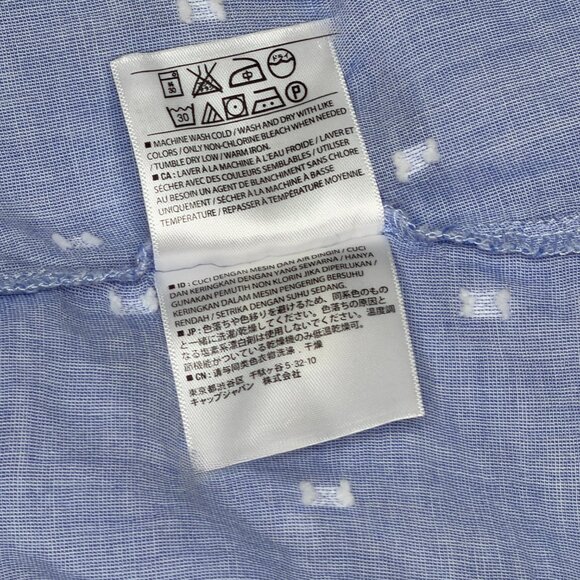 Old Navy Blue and White V-Neck Peasant Blouse - Extra Large - Picture 8 of 8